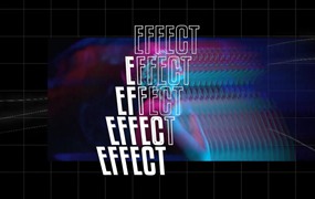 FCPX插件:街头嘻哈风格动态失真故障窗口动态标题排版包