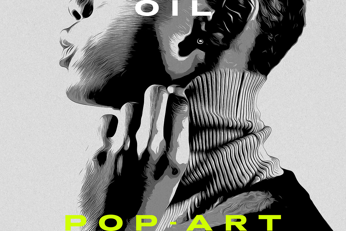 潮流波普艺术复古漫画油画图片特效处理PSD模板 Pop-Art Cartoon Photo Effect 图片素材 sucaiwan.com