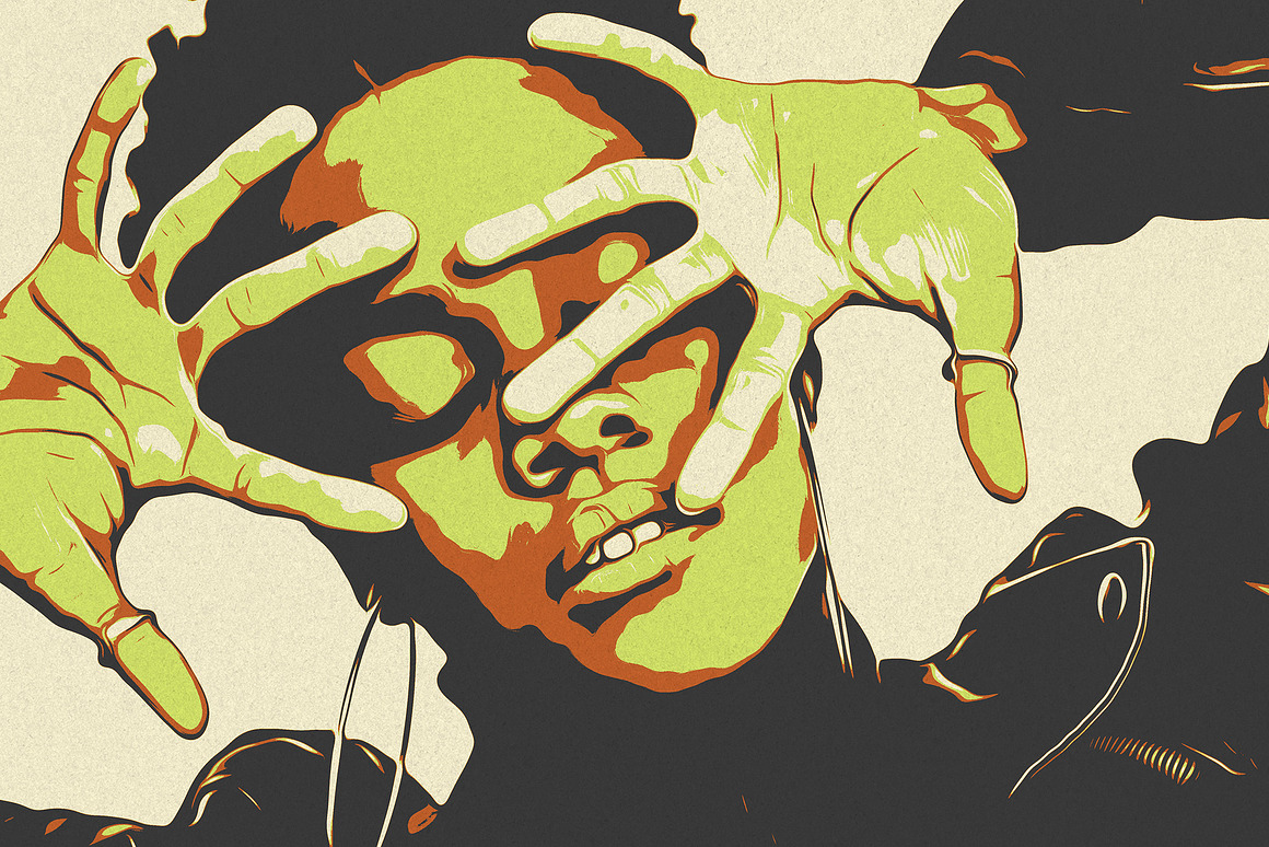 潮流波普艺术复古漫画油画图片特效处理PSD模板 Pop-Art Cartoon Photo Effect 图片素材 sucaiwan.com