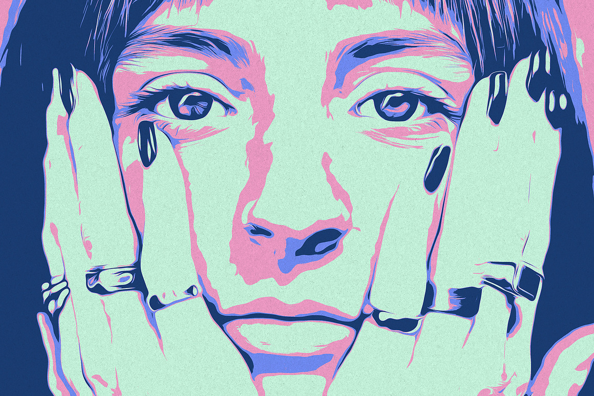 潮流波普艺术复古漫画油画图片特效处理PSD模板 Pop-Art Cartoon Photo Effect 图片素材 sucaiwan.com