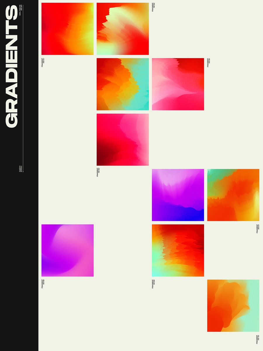 潮流酸性艺术未来派科幻抽象几何形状渐变背景素材合集 Vivid Gadients Modern Shapes 图片素材 sucaiwan.com