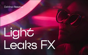 达芬奇预设:复古做旧胶片燃烧漏光动态光耀斑叠加效果动画