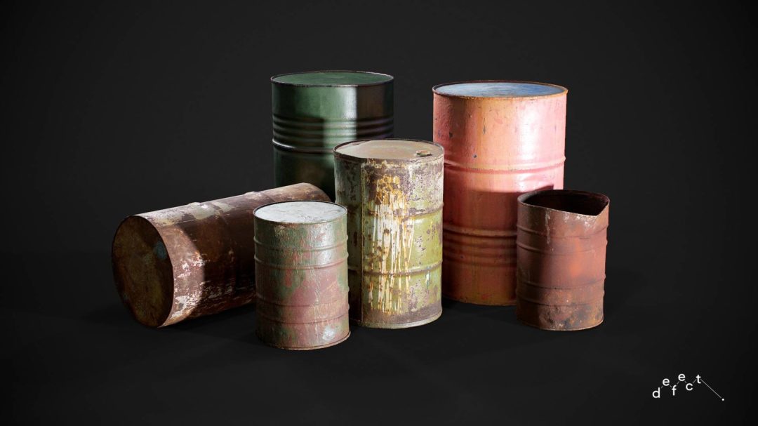 UE素材 仓库车库轮胎油桶箱子道具3D模型 Unreal Engine – Defect Ultimate Props Bundle Vol.1 样机素材 sucaiwan.com