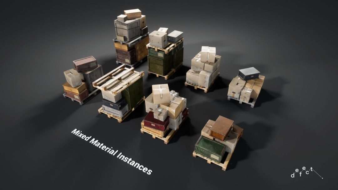 UE素材 仓库车库轮胎油桶箱子道具3D模型 Unreal Engine – Defect Ultimate Props Bundle Vol.1 样机素材 sucaiwan.com