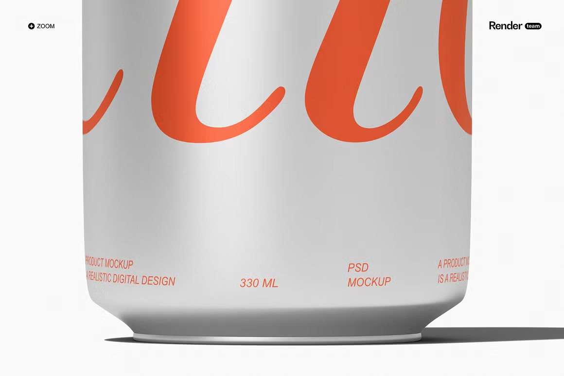 6款质感极简金属汽水罐易拉罐可乐罐苏打水包装设计展示PSD样机Metal Soda Can Mockup 样机素材 sucaiwan.com