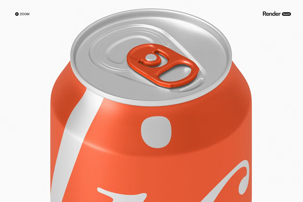 6款质感极简金属汽水罐易拉罐可乐罐苏打水包装设计展示PSD样机Metal Soda Can Mockup 样机素材 sucaiwan.com
