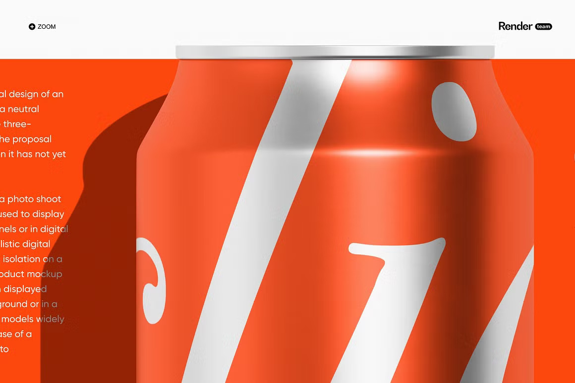 6款质感极简金属汽水罐易拉罐可乐罐苏打水包装设计展示PSD样机Metal Soda Can Mockup 样机素材 sucaiwan.com