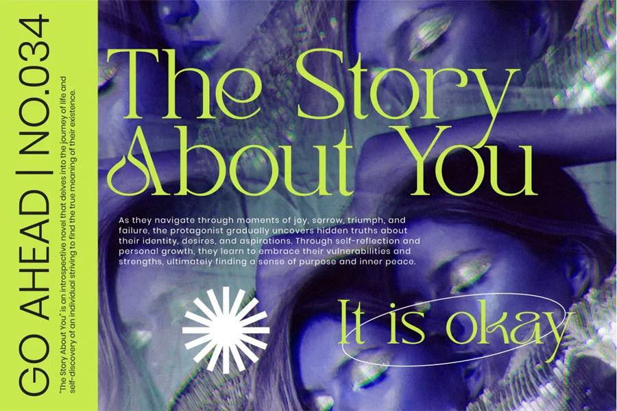 英文字体：夏日氛围感极简趣味标题排版无衬线装饰英文字体 Augrey Creative Display 设计素材 sucaiwan.com