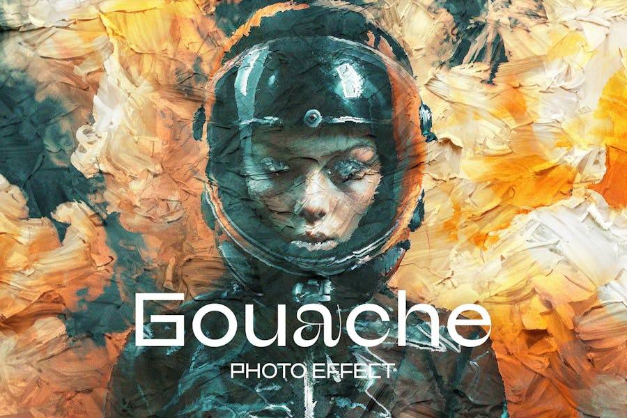 逼真水彩丙烯酸颜料涂料绘画效果人像图片PS特效滤镜样机模板素材 Gouache Paint Photo Effect 插件预设 第1张-素材湾丨精选海外优质设计素材资源 逼真水彩丙烯酸颜料涂料绘画效果人像图片PS特效滤镜样机模板素材 Gouache Paint Photo Effect 插件预设 sucaiwan.com