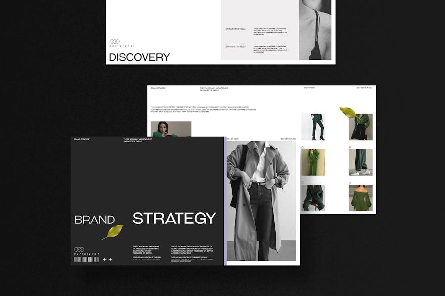 极简美学品牌营销策划提案简报设计ppt模版 Brand Strategy Presentation Template 幻灯图表 sucaiwan.com