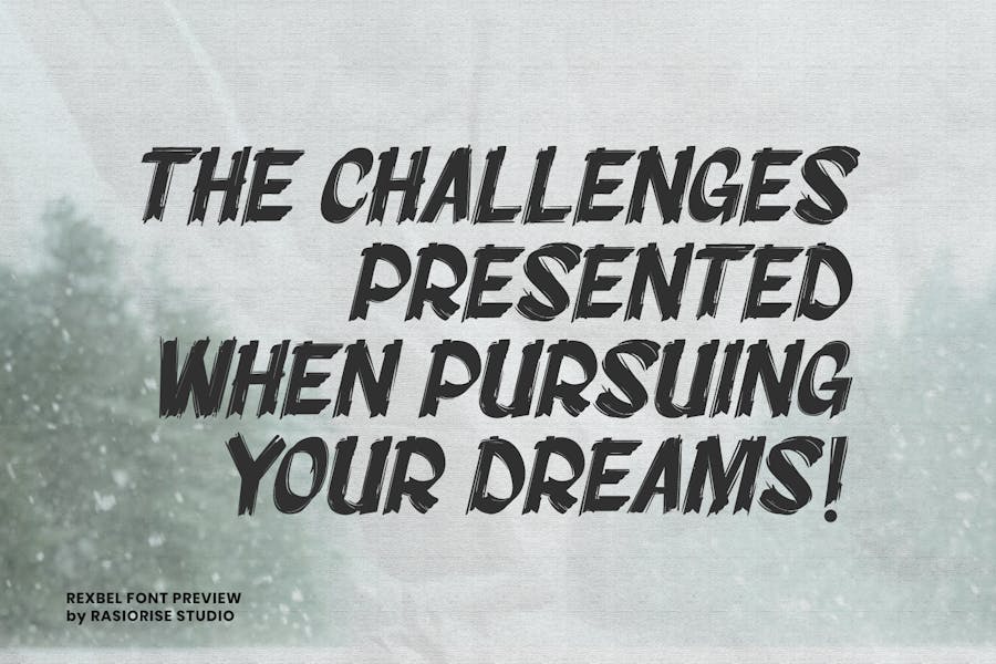 做旧海报封面包装徽标设计装饰英文字体安装包 Rexbel – Rough Brush Font 设计素材 第8张-素材湾丨精选海外优质设计素材资源 做旧海报封面包装徽标设计装饰英文字体安装包 Rexbel – Rough Brush Font 设计素材 sucaiwan.com