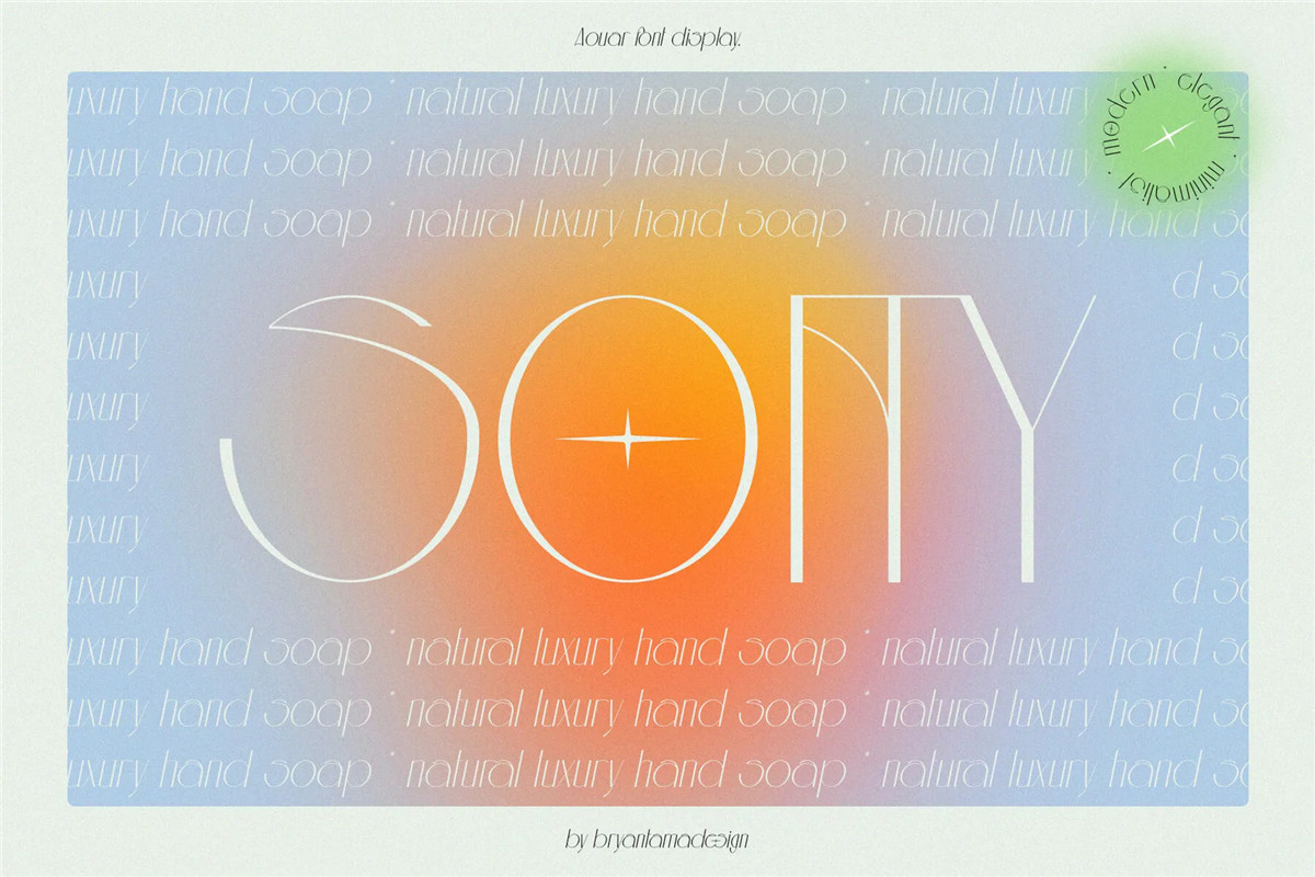 英文字体：现代艺术几何纤细极简酸性品牌VI海报标题logo徽标衬线英文字体 Aouar – Minimalist Font , sucaiwan.com