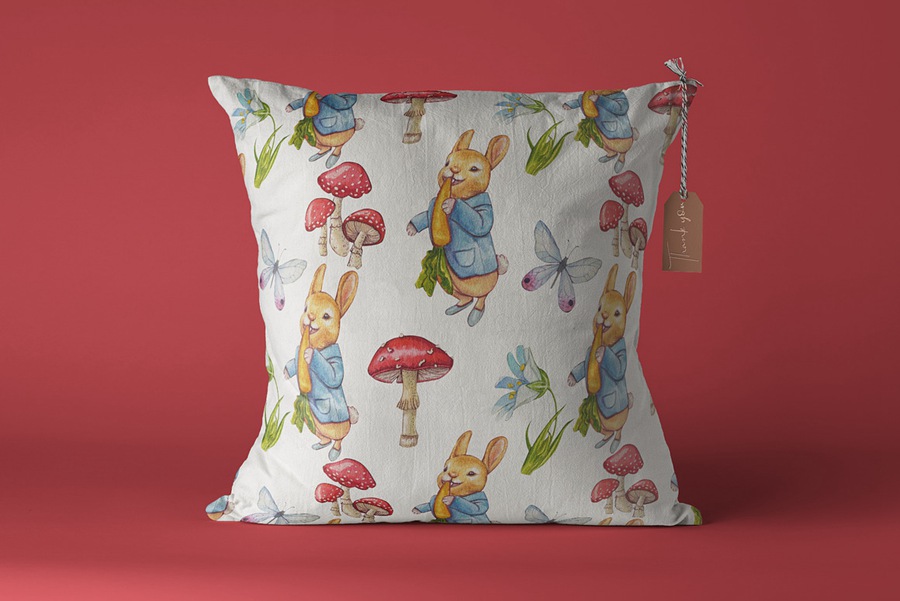 102款童话公主花卉兔子蘑菇手绘插画水彩画PNG免抠图设计素材 Princess and Fairy Tale Watercolor 图片素材 sucaiwan.com