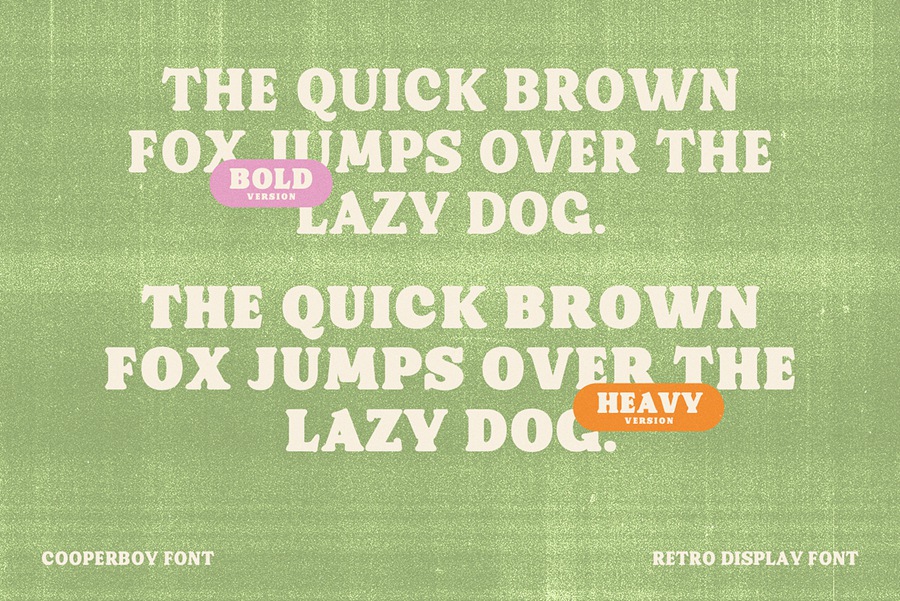 70年代复古怀旧胖乎乎品牌广告海报杂志标题LOOG设计PSAI英文字体安装包 Cooperboy – Retro Display Font 设计素材 第2张-素材湾丨精选海外优质设计素材资源 70年代复古怀旧胖乎乎品牌广告海报杂志标题LOOG设计PSAI英文字体安装包 Cooperboy – Retro Display Font 设计素材 sucaiwan.com