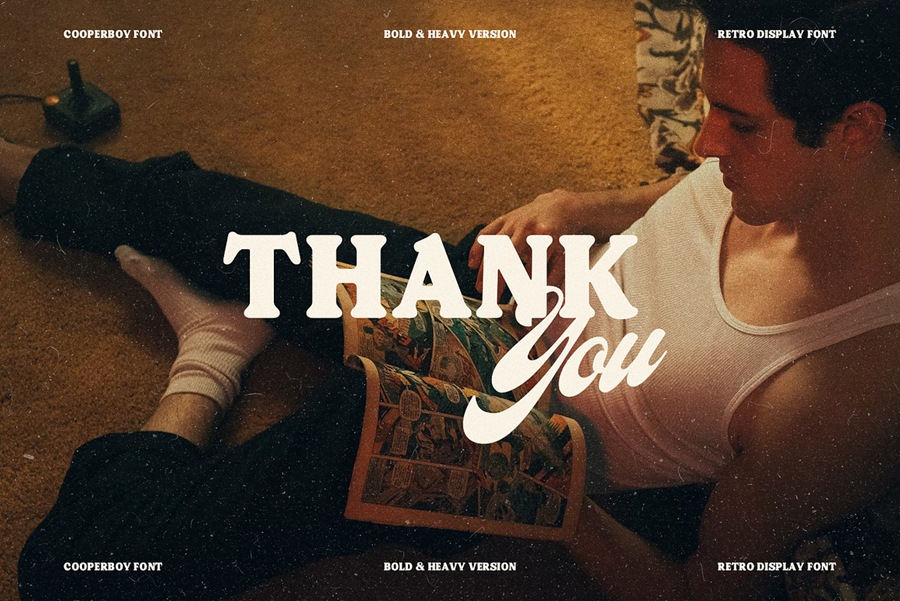 70年代复古怀旧胖乎乎品牌广告海报杂志标题LOOG设计PSAI英文字体安装包 Cooperboy – Retro Display Font 设计素材 第8张-素材湾丨精选海外优质设计素材资源 70年代复古怀旧胖乎乎品牌广告海报杂志标题LOOG设计PSAI英文字体安装包 Cooperboy – Retro Display Font 设计素材 sucaiwan.com