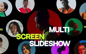 AE/PR模板:多屏活动时尚视频业视频幻灯片动态介绍视频模板