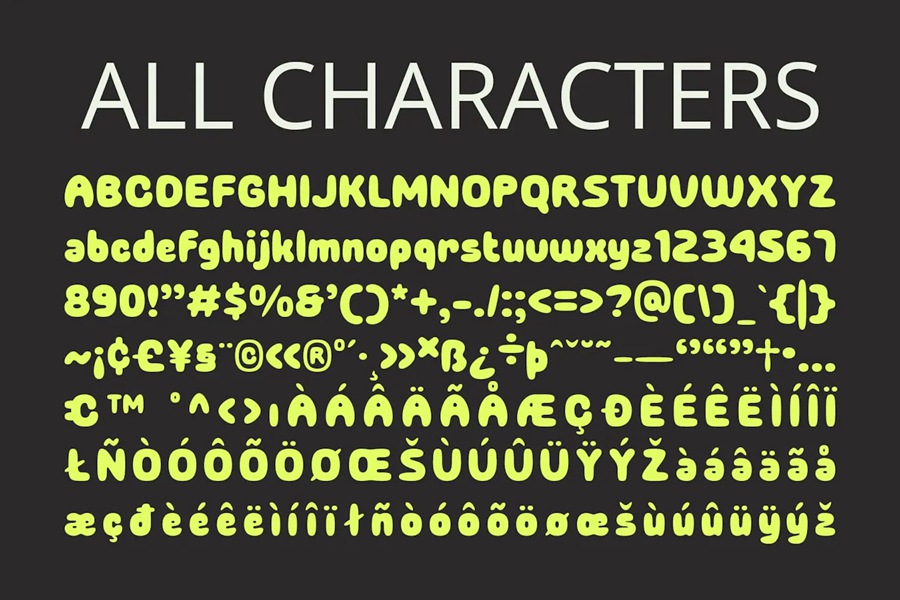 英文字体：复古Y2K趣味圆润迷幻泡泡海报标题排版logo装饰字体 Clefy – Bubble Font , sucaiwan.com