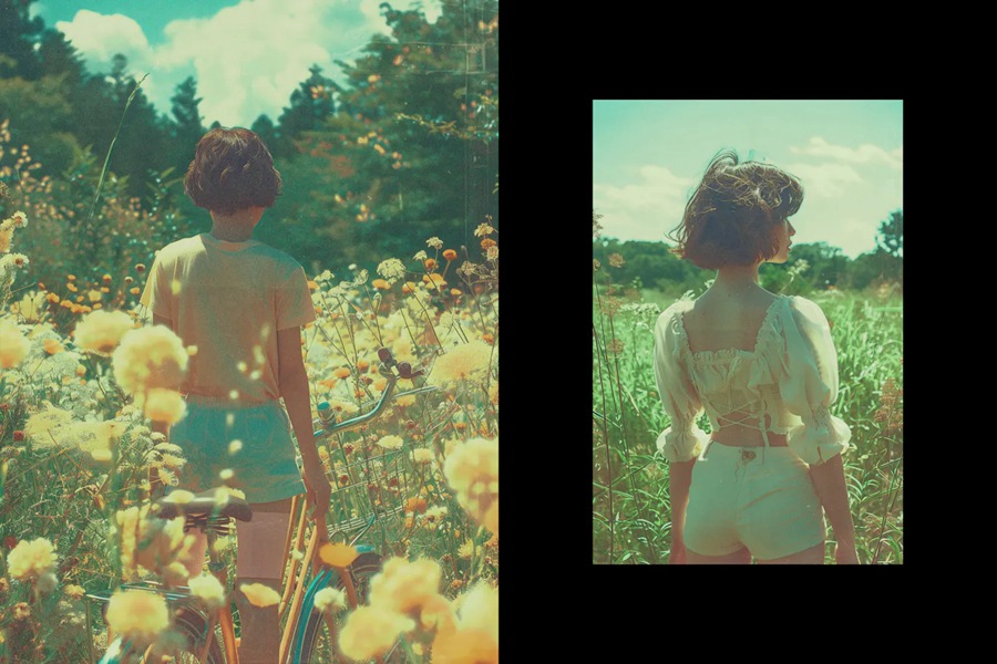 复古怀旧老照片颗粒划痕纹理叠加效果PS特效滤镜样机模板 Vintage Fading Photo Effect 插件预设 sucaiwan.com