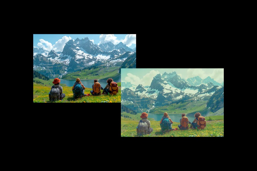 复古怀旧老照片颗粒划痕纹理叠加效果PS特效滤镜样机模板 Vintage Fading Photo Effect 插件预设 sucaiwan.com