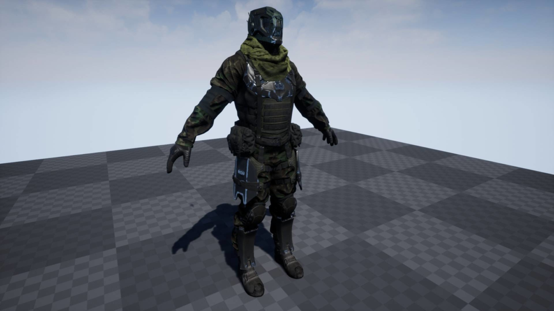 UE素材 射击枪击游戏士兵战士角色3D模板 Unreal Engine – PBR Customized Soldier 样机素材 sucaiwan.com