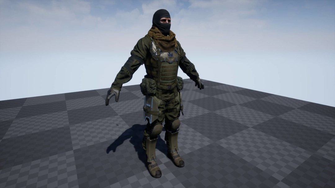 UE素材 射击枪击游戏士兵战士角色3D模板 Unreal Engine – PBR Customized Soldier 样机素材 sucaiwan.com