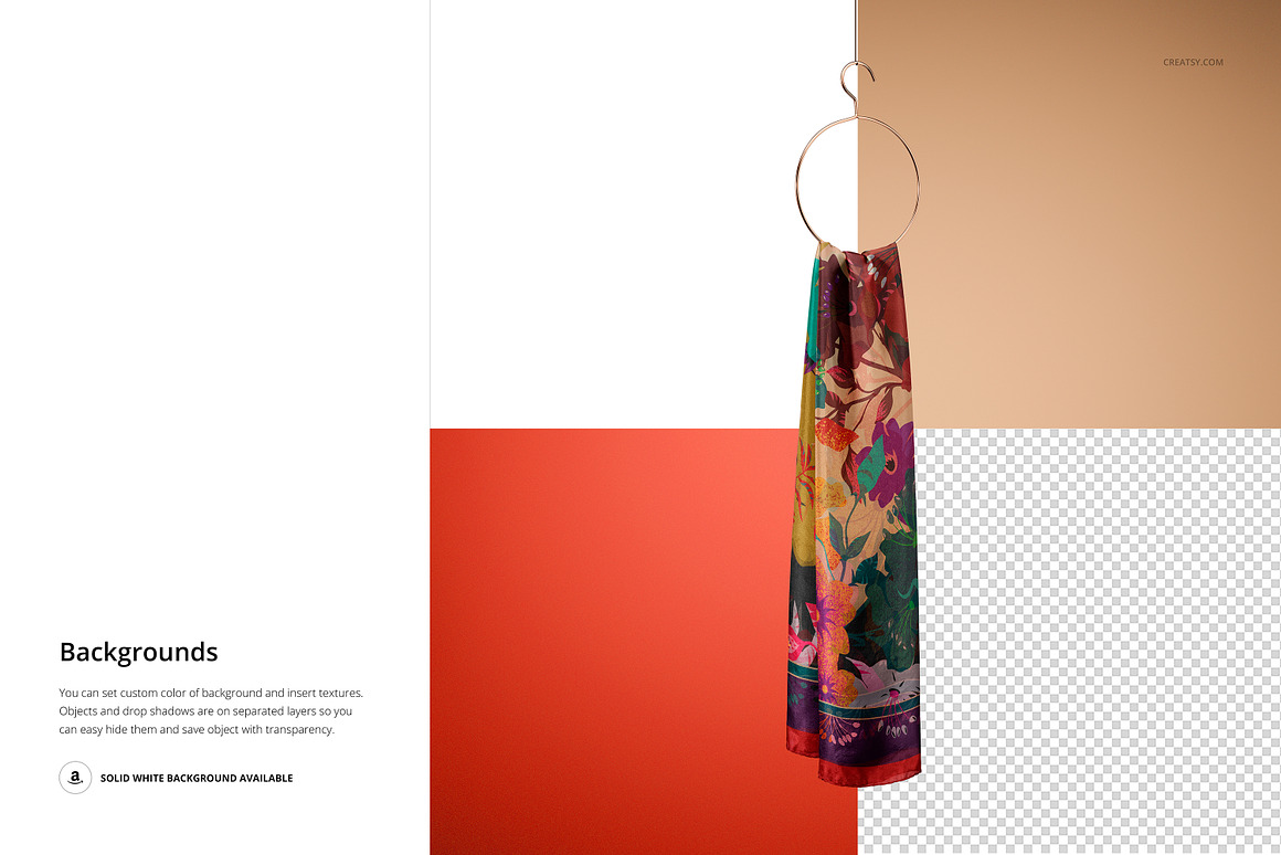 逼真真丝丝绸纱巾围巾印花图案设计展示效果图PS贴图样机模板素材 Habotai Silk Scarf on Hanger Mockup Generator 样机素材 第6张-素材湾丨精选海外优质设计素材资源 逼真真丝丝绸纱巾围巾印花图案设计展示效果图PS贴图样机模板素材 Habotai Silk Scarf on Hanger Mockup Generator 样机素材 sucaiwan.com