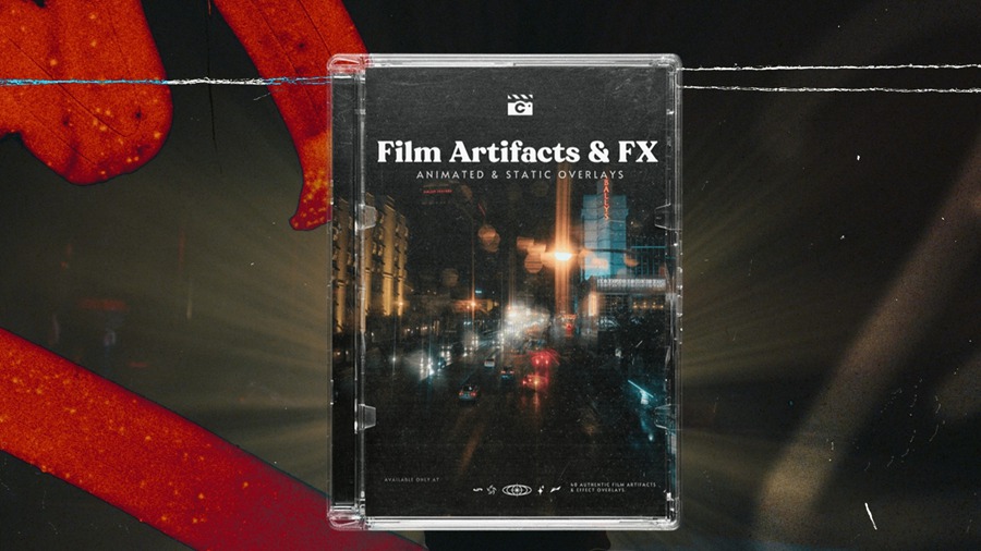 20组复古电影美学胶片划痕灰尘纹理模拟视频叠加特效包 CINEGRAMS – Film Artifacts & FX 影视音频 sucaiwan.com
