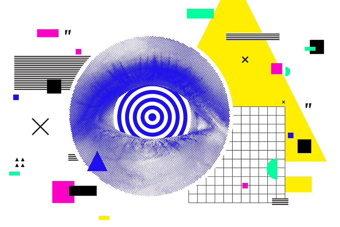 复古潮流波普风低保真像素复古雕塑元素矢量插画素材合集 Clip art PACK. Part 1 图片素材 sucaiwan.com