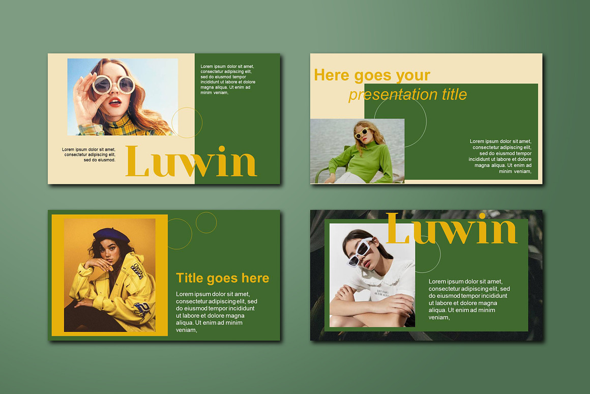 欧美大胆配色商业宣传PPT主题演讲模板 LUWIN PowerPoint Template 幻灯图表 sucaiwan.com