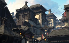340组复古中世纪亚洲中式日式古代建筑3D模型资产预设 Absorb3D – Medieval Asia