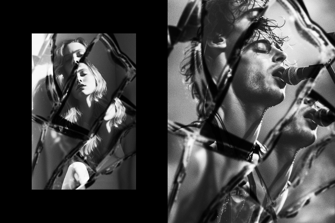 潮流扭曲故障失真玻璃破碎照片效果PS特效滤镜插件样机模板设计素材 Broken Mirror Photo Effect 插件预设 sucaiwan.com