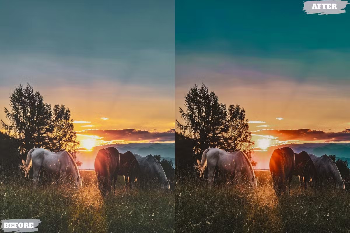 7组日落旅行博主摄影照片调色Lightroom预设 Golden Hour Lightroom Presets Dekstop and Mobile 插件预设 sucaiwan.com