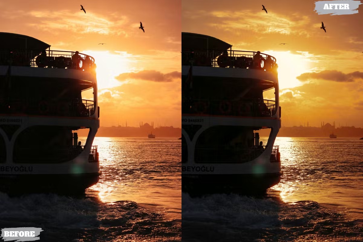 7组日落旅行博主摄影照片调色Lightroom预设 Golden Hour Lightroom Presets Dekstop and Mobile 插件预设 sucaiwan.com