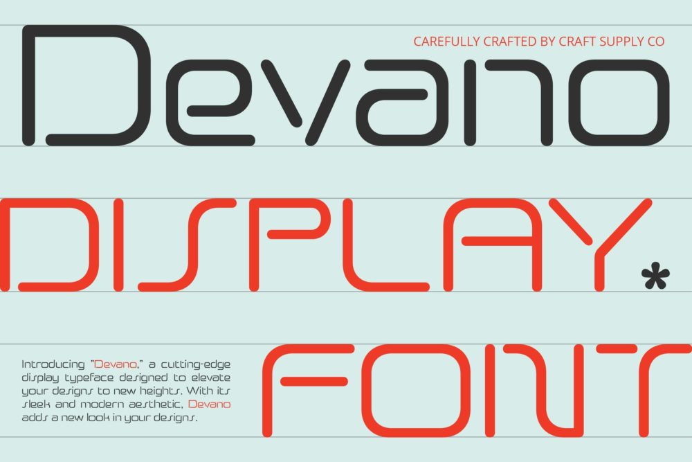 现代时尚未来派品牌海报徽标设计装饰英文字体安装包 Devano – Futuristic Font 设计素材 第1张-素材湾丨精选海外优质设计素材资源 现代时尚未来派品牌海报徽标设计装饰英文字体安装包 Devano – Futuristic Font 设计素材 sucaiwan.com