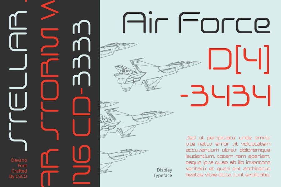 现代时尚未来派品牌海报徽标设计装饰英文字体安装包 Devano – Futuristic Font 设计素材 第7张-素材湾丨精选海外优质设计素材资源 现代时尚未来派品牌海报徽标设计装饰英文字体安装包 Devano – Futuristic Font 设计素材 sucaiwan.com