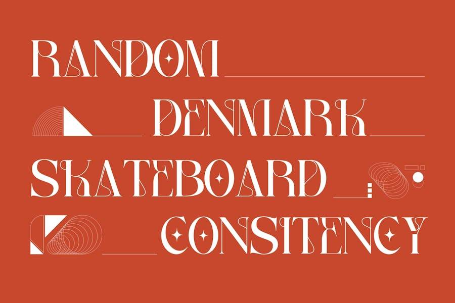 优雅复古杂志品牌包装徽标设计衬线英文字体安装包 Merdeka Mahardika – Logo Font 设计素材 sucaiwan.com