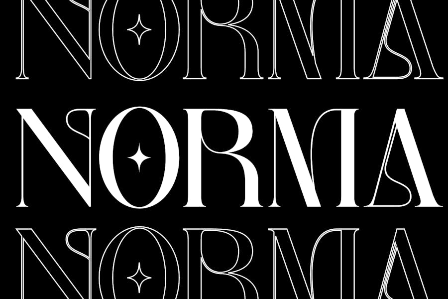 优雅复古杂志品牌包装徽标设计衬线英文字体安装包 Merdeka Mahardika – Logo Font 设计素材 sucaiwan.com