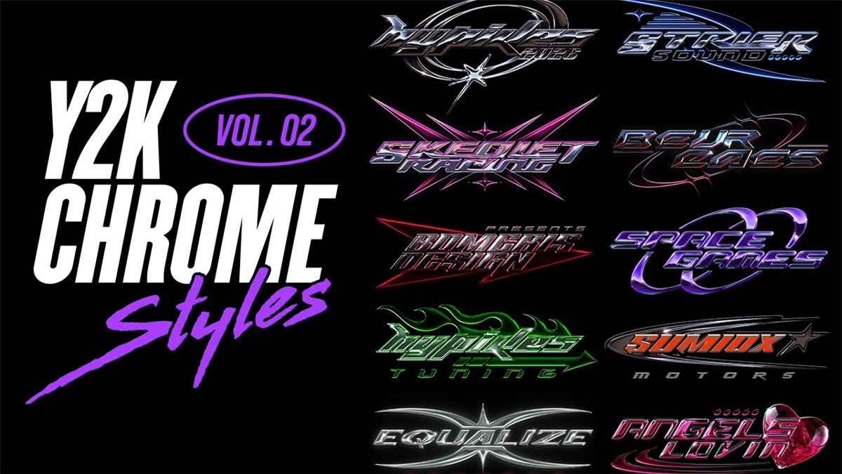 复古Y2K千禧年美学金属质感3D酸性镀铬文字LOGO标题PSD特效样机源文件 Hyperpix Y2K Chrome Text Effects , 第16张-素材湾丨精选海外优质设计素材资源 复古Y2K千禧年美学金属质感3D酸性镀铬文字LOGO标题PSD特效样机源文件 Hyperpix Y2K Chrome Text Effects , sucaiwan.com