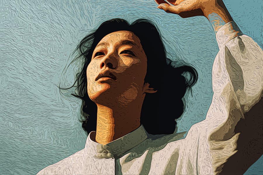 逼真水彩丙烯酸水粉油画效果照片图片PS特效样机模板设计素材 Oil Paint Photo Effect 插件预设 sucaiwan.com