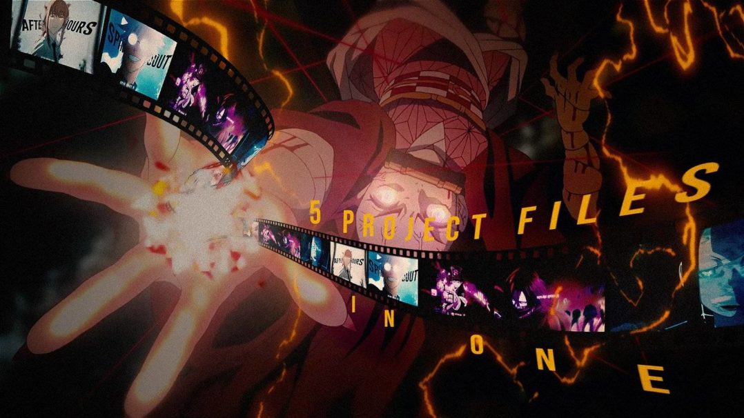 Flow剪辑风格动漫合成AE工程文件叠加视频音效VFX特效包 Corazon – 5 PF`S ON ONE 影视音频 sucaiwan.com