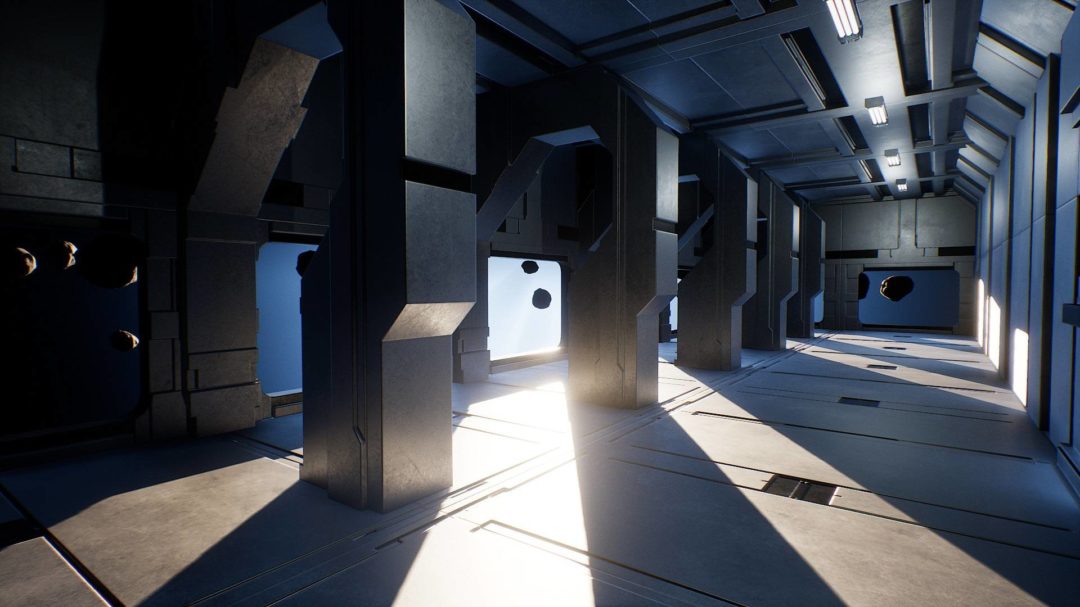 UE素材 未来科幻赛博朋克飞船走廊房间大厅场景3D模型 Unreal Engine – Sci-Fi Interior Pack 样机素材 sucaiwan.com