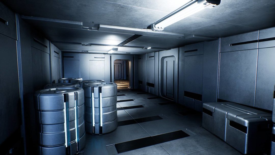 UE素材 未来科幻赛博朋克飞船走廊房间大厅场景3D模型 Unreal Engine – Sci-Fi Interior Pack 样机素材 sucaiwan.com