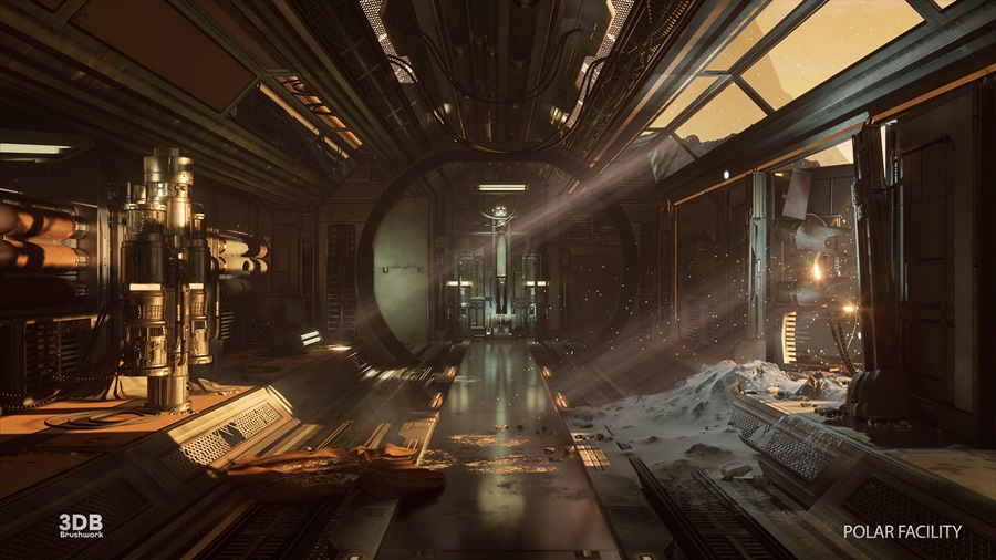 UE素材 未来科幻太空外星基地飞船内部场景3D模型 Unreal Engine – Polar Sci-Fi Facility 样机素材 sucaiwan.com