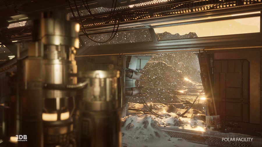 UE素材 未来科幻太空外星基地飞船内部场景3D模型 Unreal Engine – Polar Sci-Fi Facility 样机素材 sucaiwan.com