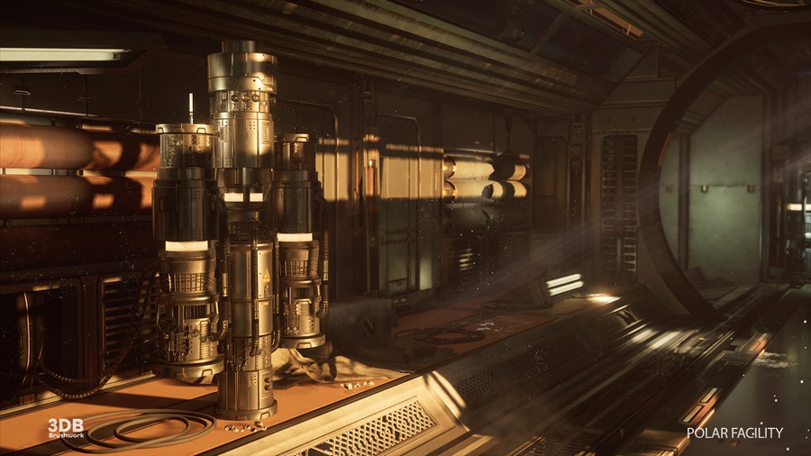 UE素材 未来科幻太空外星基地飞船内部场景3D模型 Unreal Engine – Polar Sci-Fi Facility 样机素材 sucaiwan.com