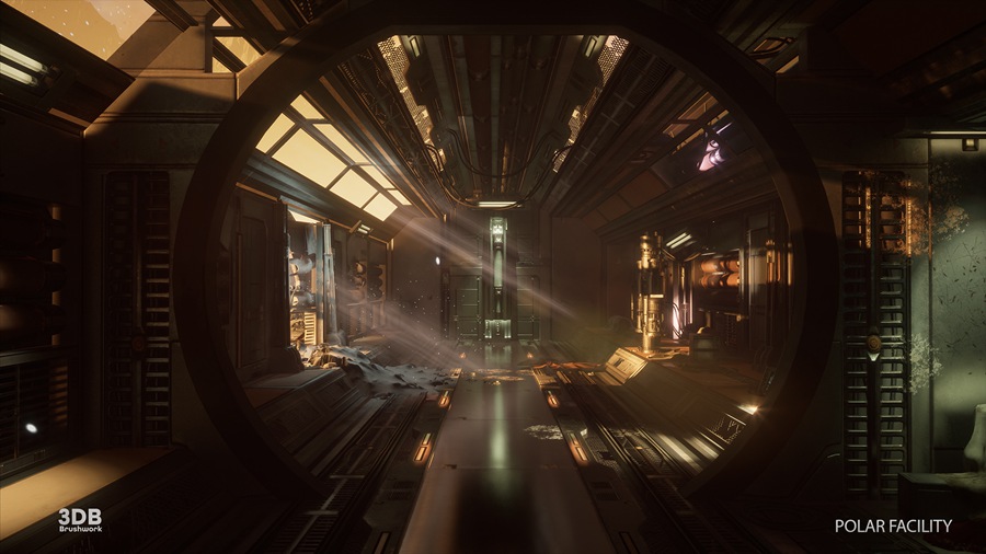 UE素材 未来科幻太空外星基地飞船内部场景3D模型 Unreal Engine – Polar Sci-Fi Facility 样机素材 sucaiwan.com