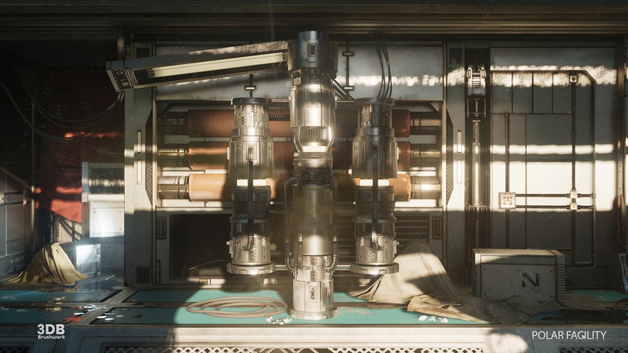 UE素材 未来科幻太空外星基地飞船内部场景3D模型 Unreal Engine – Polar Sci-Fi Facility 样机素材 sucaiwan.com