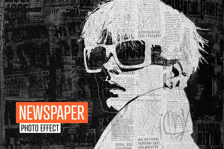 复古做旧报纸剪影人像照片修图PS特效滤镜样机插件模板设计素材 Newspaper Photo Effect 插件预设 第1张-素材湾丨精选海外优质设计素材资源 复古做旧报纸剪影人像照片修图PS特效滤镜样机插件模板设计素材 Newspaper Photo Effect 插件预设 sucaiwan.com