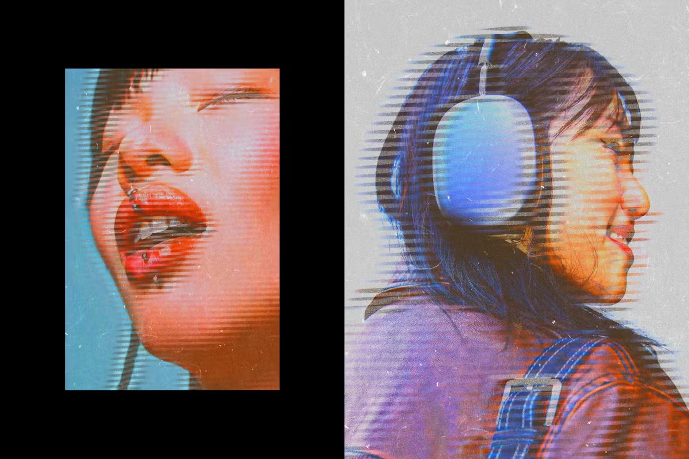 潮流酸性VHS信号故障模拟照片效果PS特效滤镜样机模板 Acid VHS Photo Effect 插件预设 第3张-素材湾丨精选海外优质设计素材资源 潮流酸性VHS信号故障模拟照片效果PS特效滤镜样机模板 Acid VHS Photo Effect 插件预设 sucaiwan.com