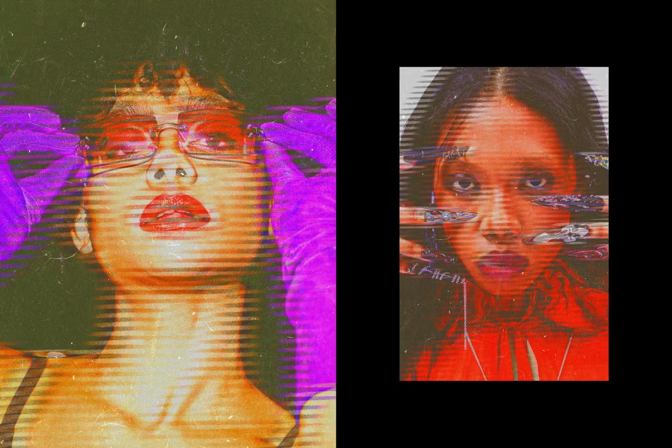 潮流酸性VHS信号故障模拟照片效果PS特效滤镜样机模板 Acid VHS Photo Effect 插件预设 第7张-素材湾丨精选海外优质设计素材资源 潮流酸性VHS信号故障模拟照片效果PS特效滤镜样机模板 Acid VHS Photo Effect 插件预设 sucaiwan.com
